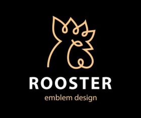 Rooster design logo vector