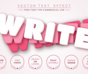 Rotate layer font style effect vector