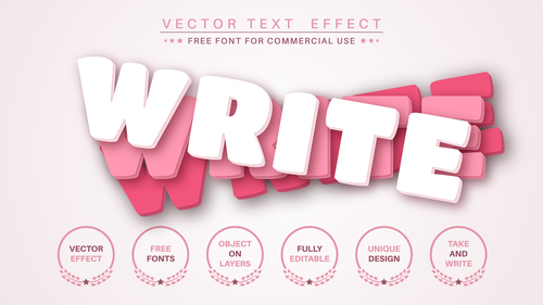 Rotate layer font style effect vector