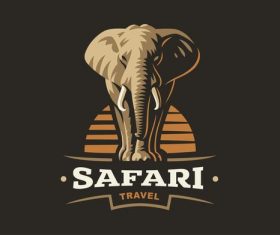Safari travel logo design vector