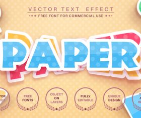 Set sticker vector text effect