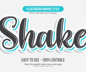 Shake style text vector