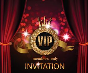 Shiny luxury invitation card vector