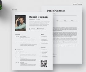 Simple and clean resume vector