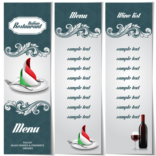 Simple and practical restaurant menu vector