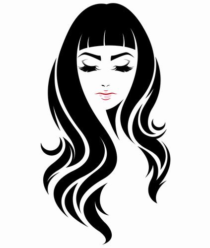 Simple fashion hairstyle girl vector free download
