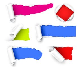 Simple torn paper background vector