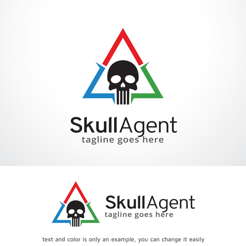 Skull Agent logo vector
