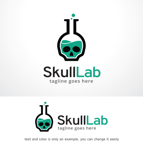 Skull Lab logo vector