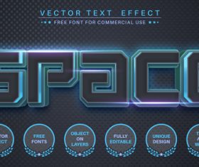 Space vector text effect