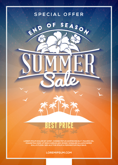 Special offer end of season flyer vector