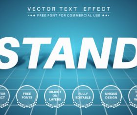 Stand vector text effect