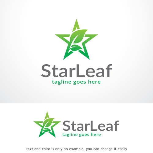 Star Leaf logo vector
