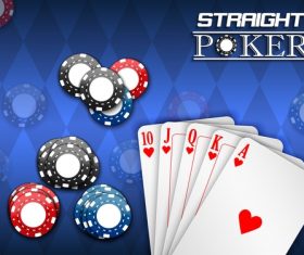 Straight poker vector