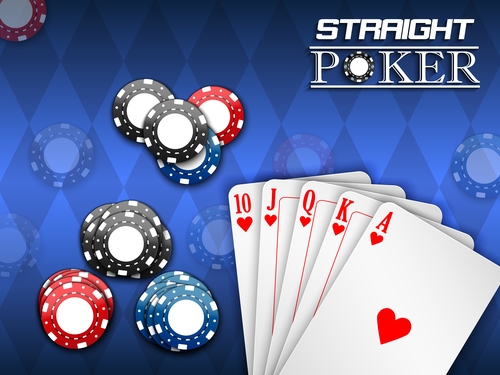 Straight poker vector