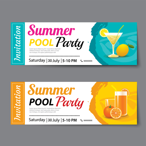 Summer pool party vector