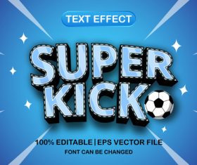 Super kick text font style vector