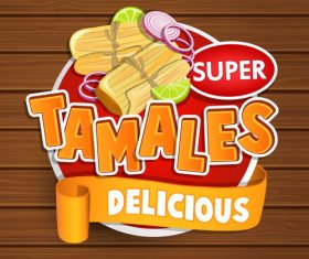 Tanales food stickers vector