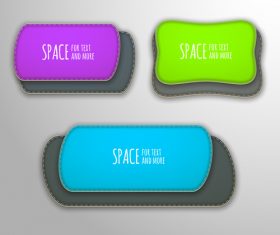 Three color text design vector