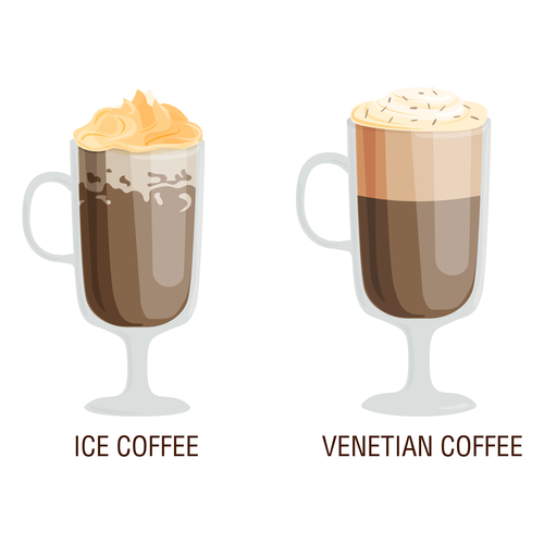 Two flavors coffee vector