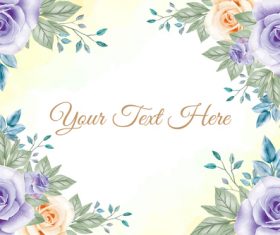 Vector background flower watercolor