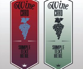Vector card of wine