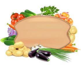 Vegetable board vector