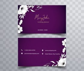 Wedding planner business card design vector