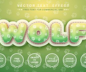 Wolf vector text effect