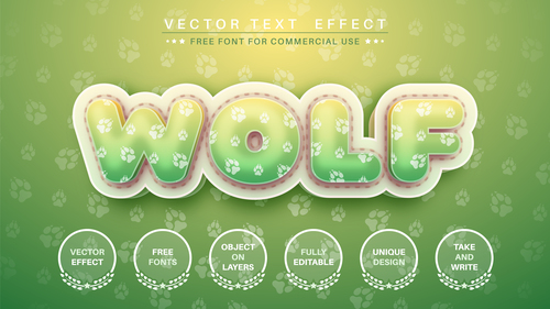 Wolf vector text effect