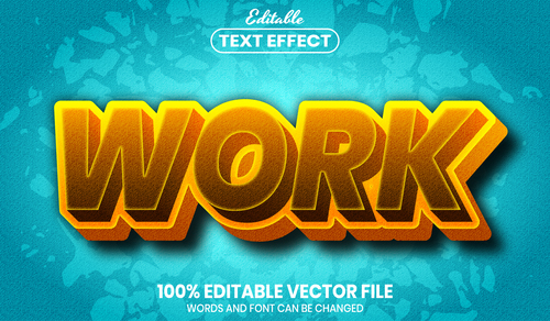 Work text font style vector
