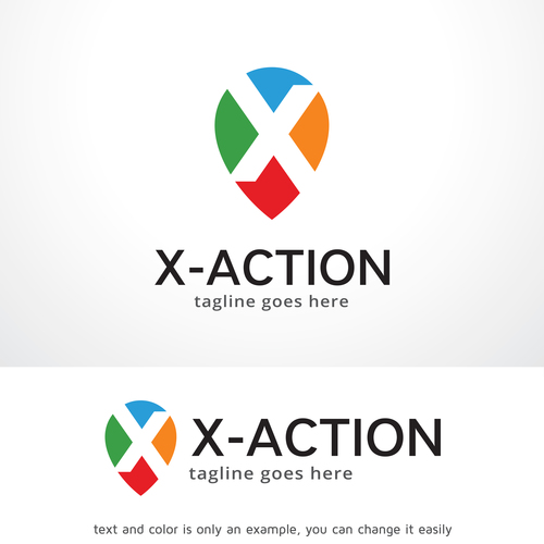 X action logo vector