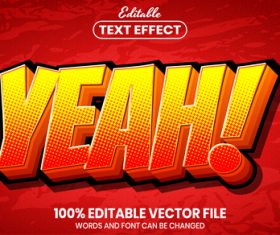 Yeah text font style vector