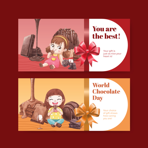 You are the best chocolate promotional vector