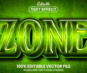 Zone text font style vector