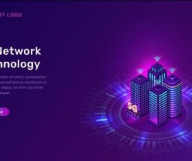 5g network technology card vector