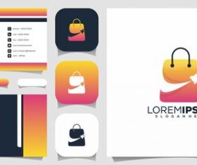 Abstract business card design vector