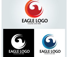 Abstract eagle logo design vector