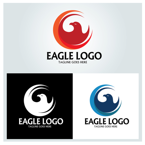 Abstract eagle logo design vector