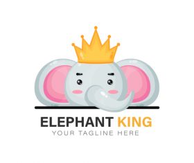 Animal king icon vector