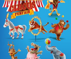 Animal show vector