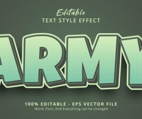 Army editable eps text effect vector