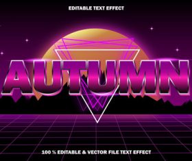 Autumn editable text effect style vector