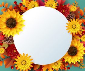 Autumn greeting card vector