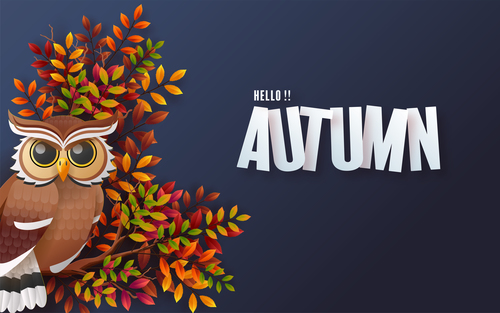 Autumn holiday seasonal vector background vector