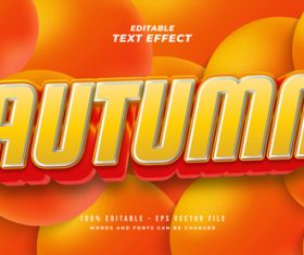 Autumn vector text effect
