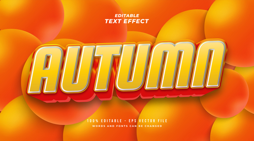 Autumn vector text effect
