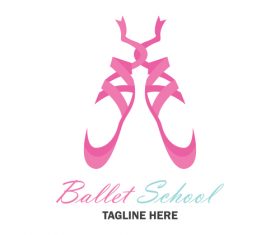 Ballet logo design vector