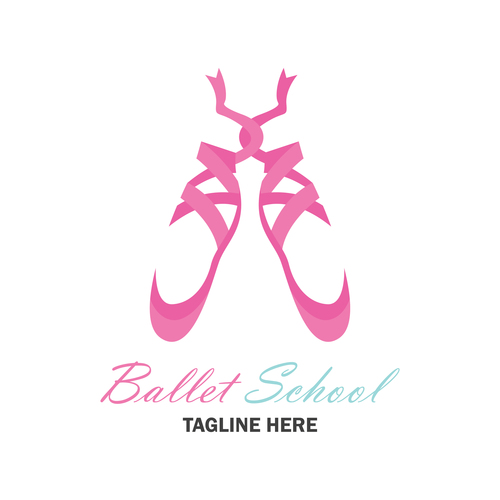 Ballet logo design vector