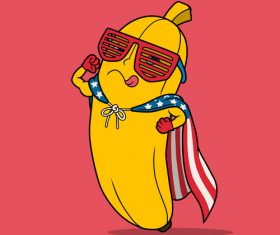 Banana superman vector